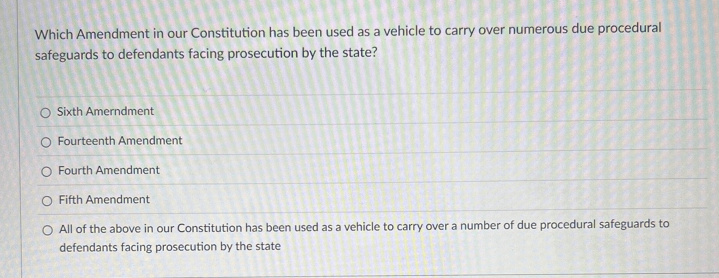  Which Amendment in our Constitution has been used as a vehicle