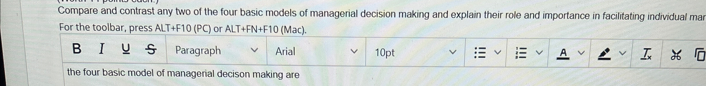  Compare and contrast any two of the four basic models of
