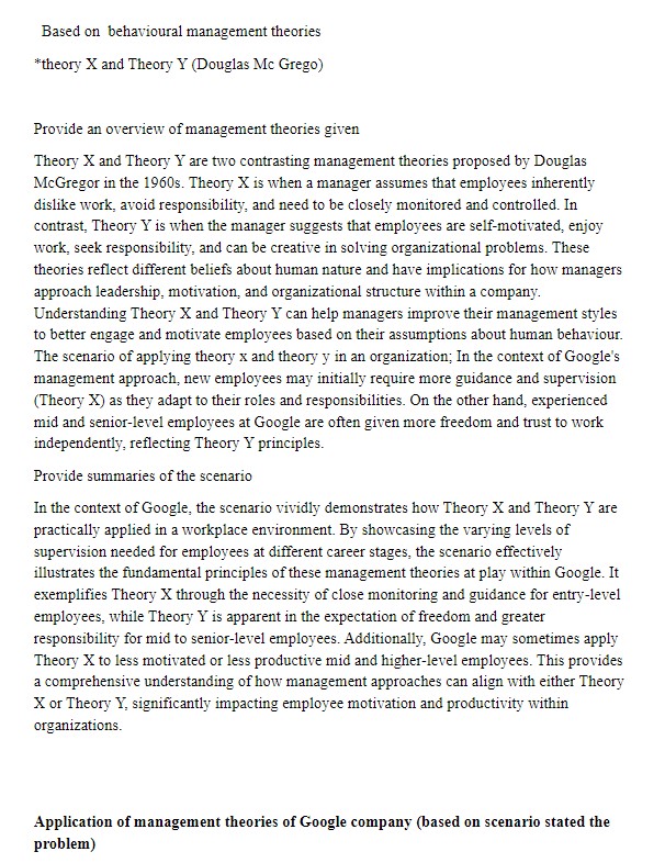  behavioural management theories 