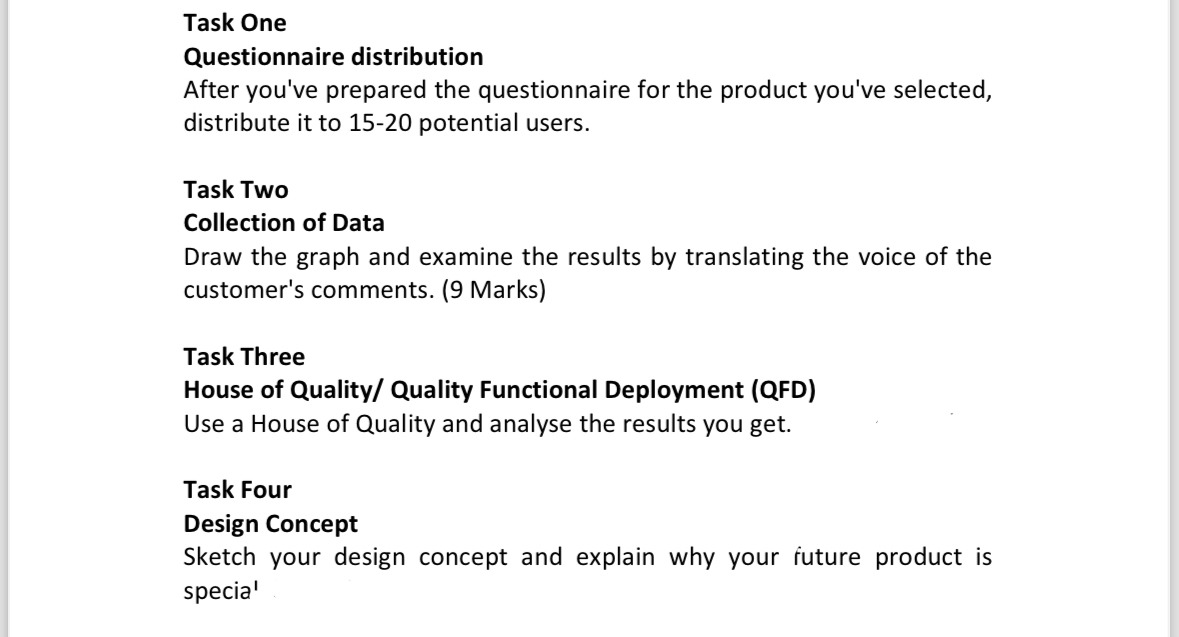  Task One Questionnaire distribution After you've prepared the questionnaire for the