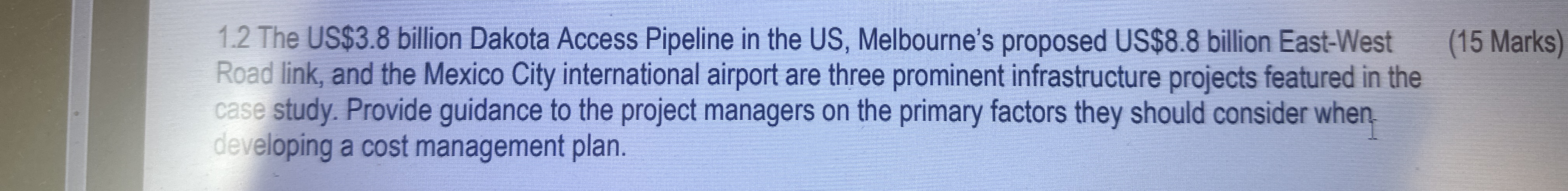  COST COMPLEXITIES ON MEGA INFRASTRUCTURE PROJECTSMany governments recognise the importance of