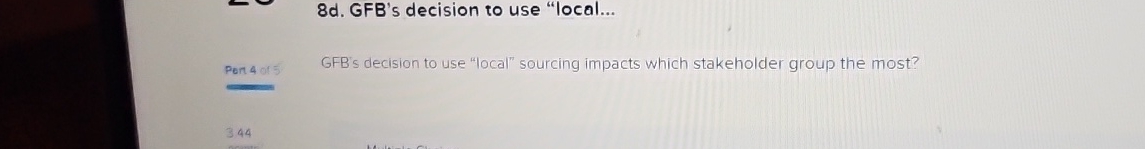  8d. GFB's decision to use "local... Por 4 or 5 GFB's