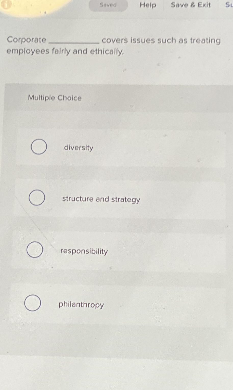  Help Save & Exit Corporate covers issues such as treating employees