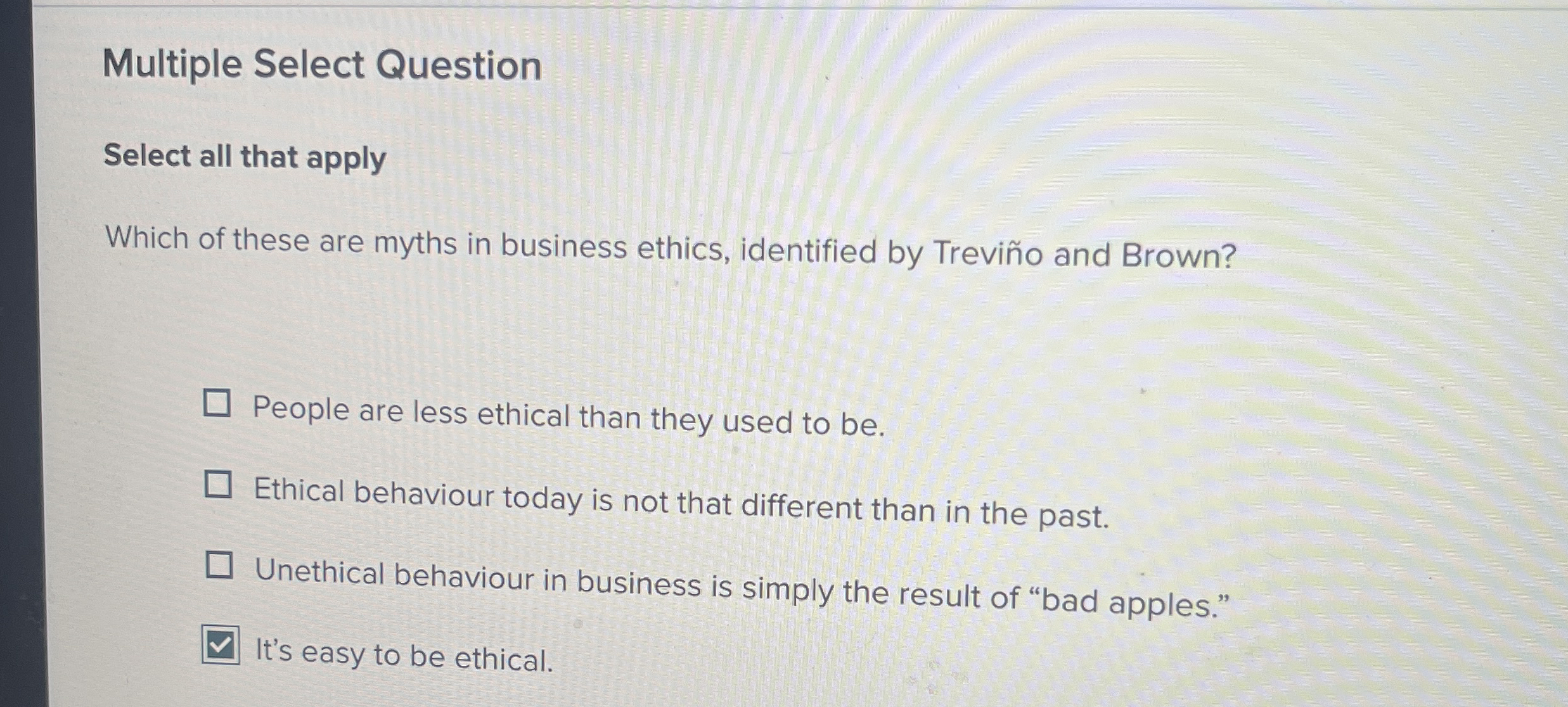  Multiple Select Question Select all that apply Which of these are