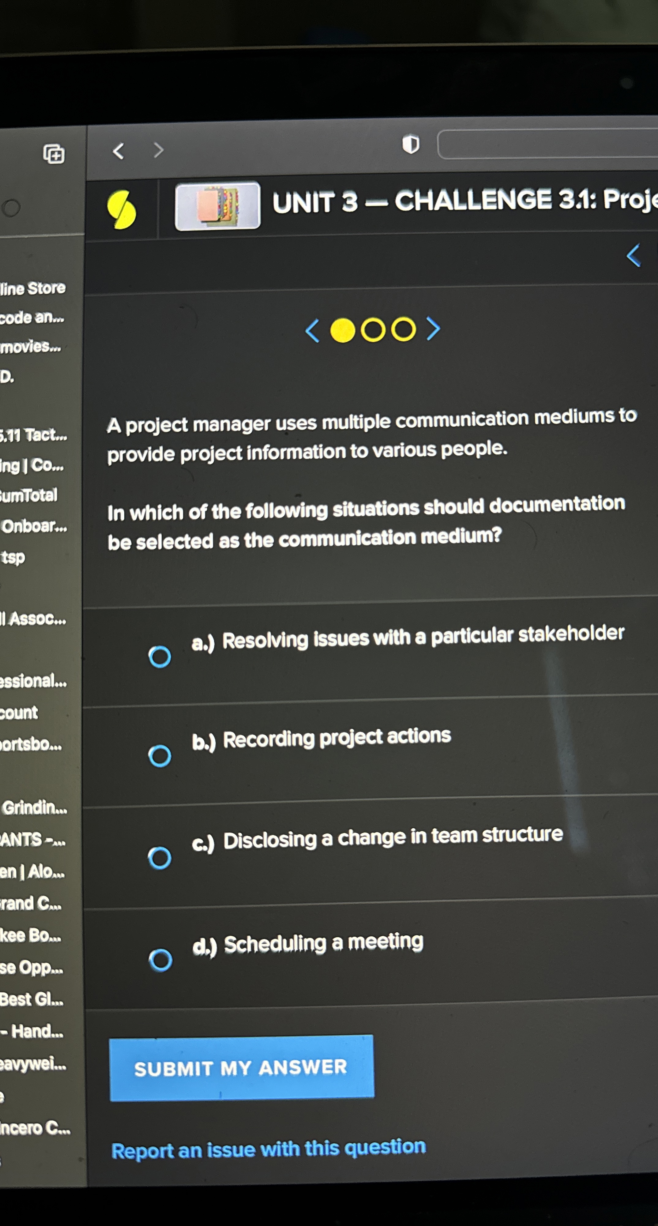  (4) UNIT 3q, CHALLENGE 3.: Proj int Tret... ingl Co... A