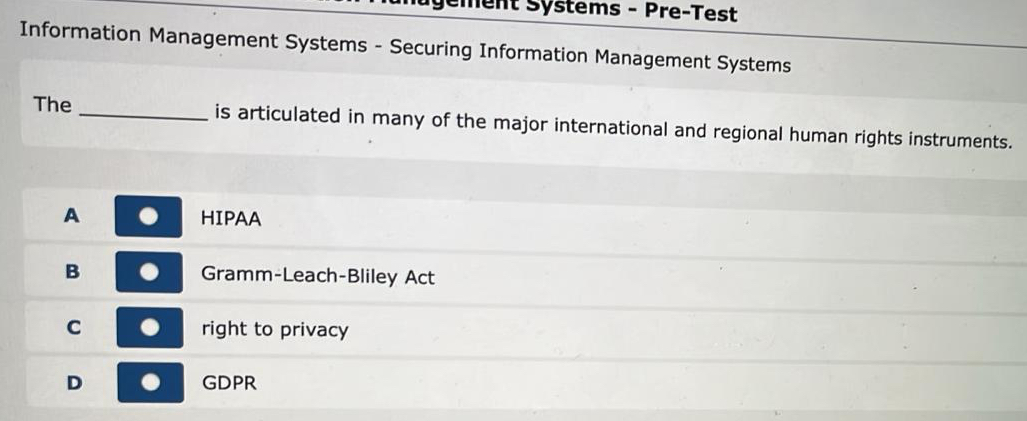  Information Management Systems - Securing Information Management Systems The is articulated