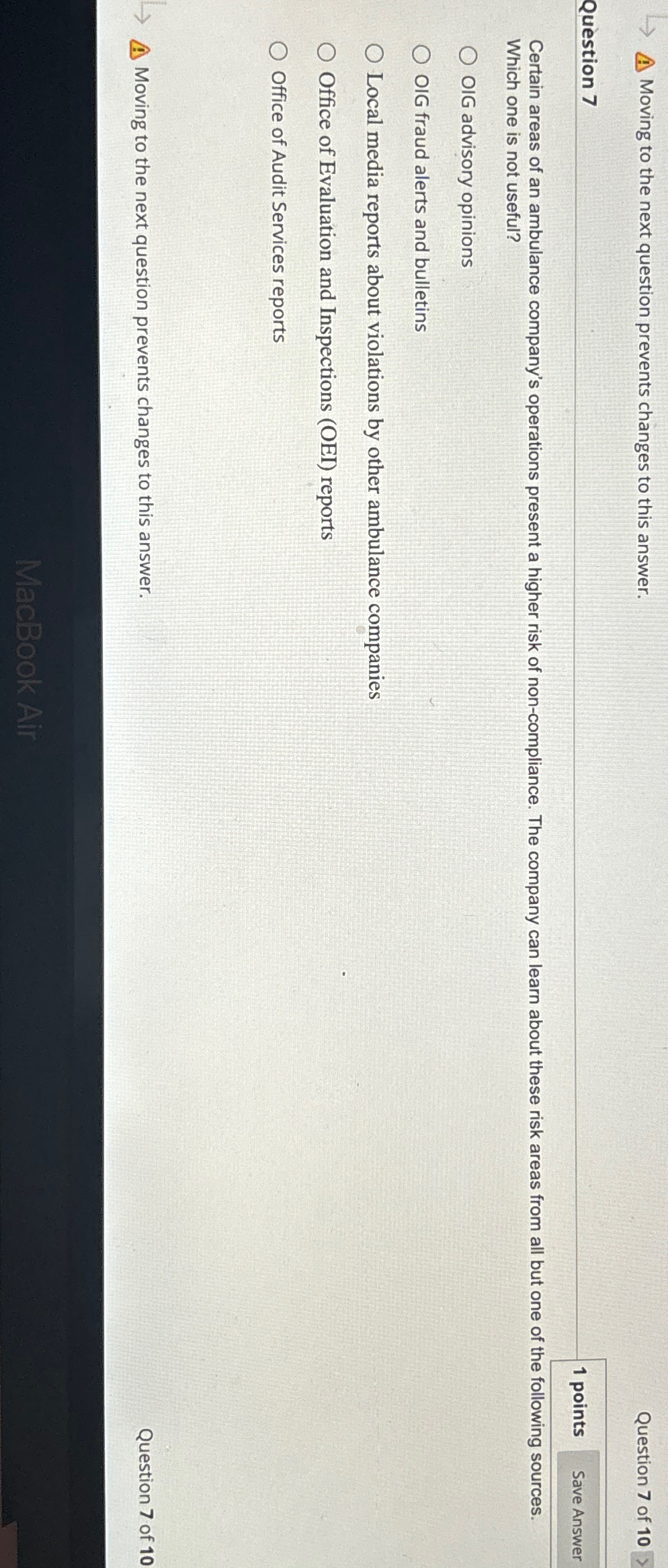  Moving to the next question prevents changes to this answer. Question
