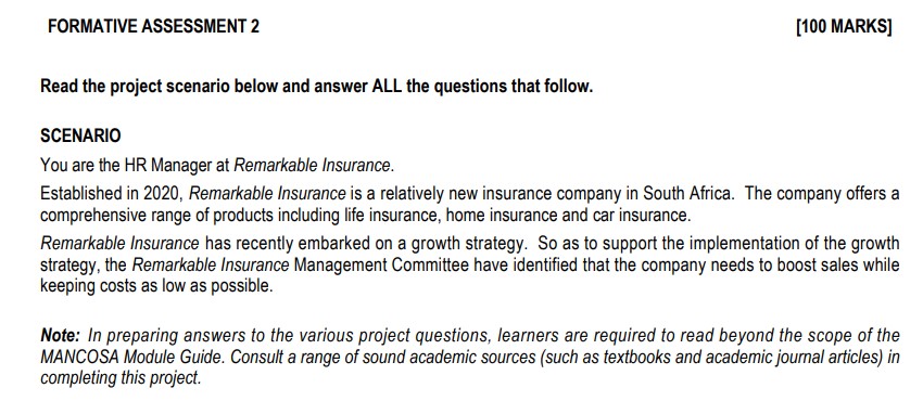  QUESTION 1(25 marks) In the past, HR has not been held