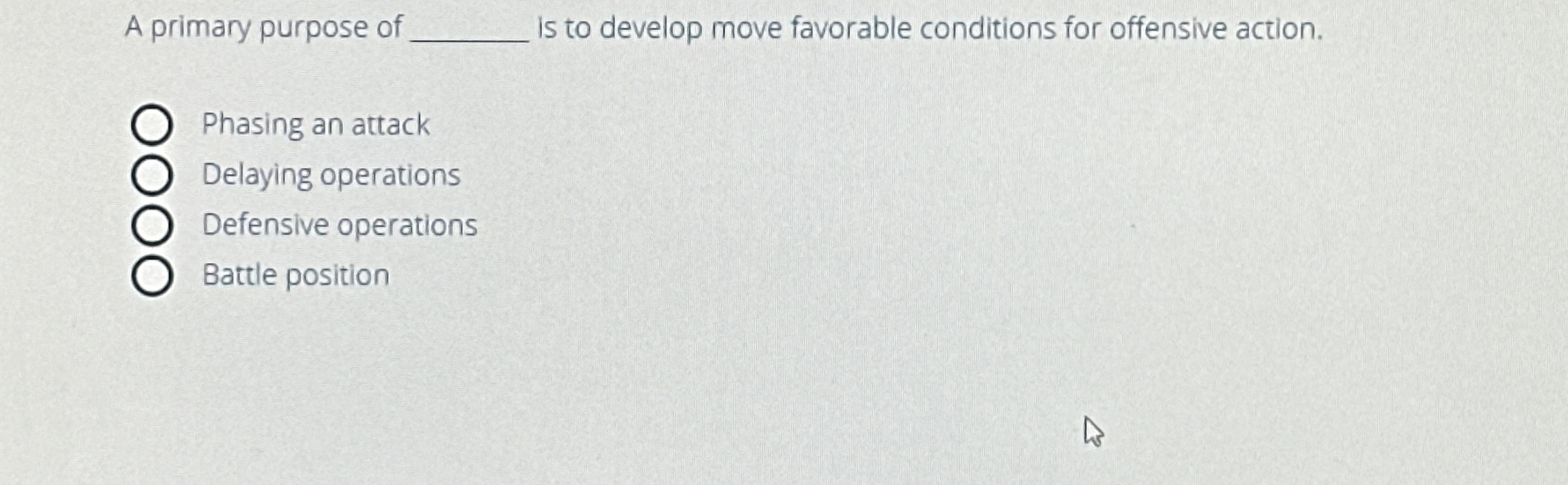  A primary purpose of q, is to develop move favorable conditions