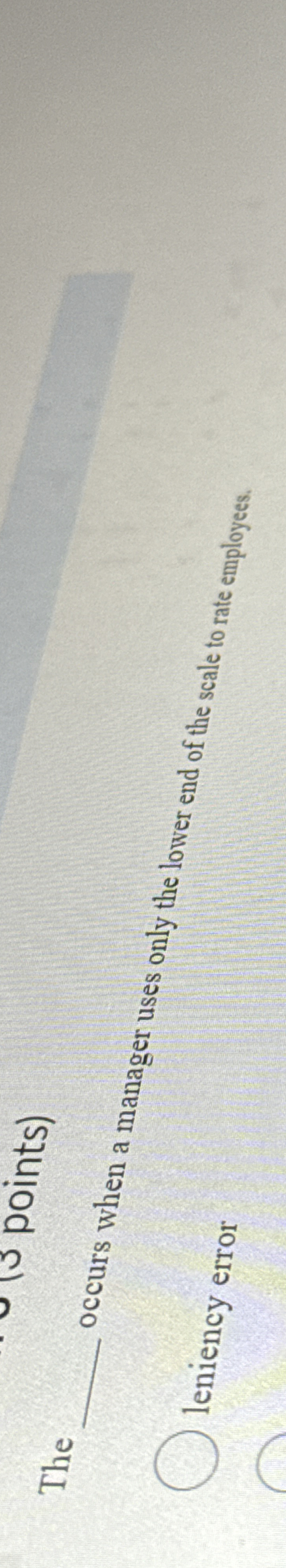  The q, occurs when a manager uses only the lower end