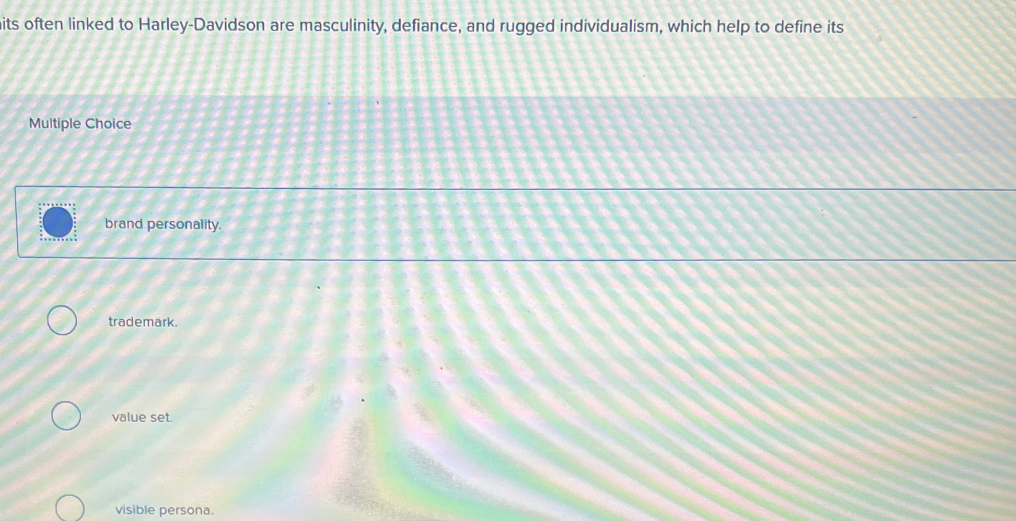  its often linked to Harley-Davidson are masculinity, defiance, and rugged individualism,