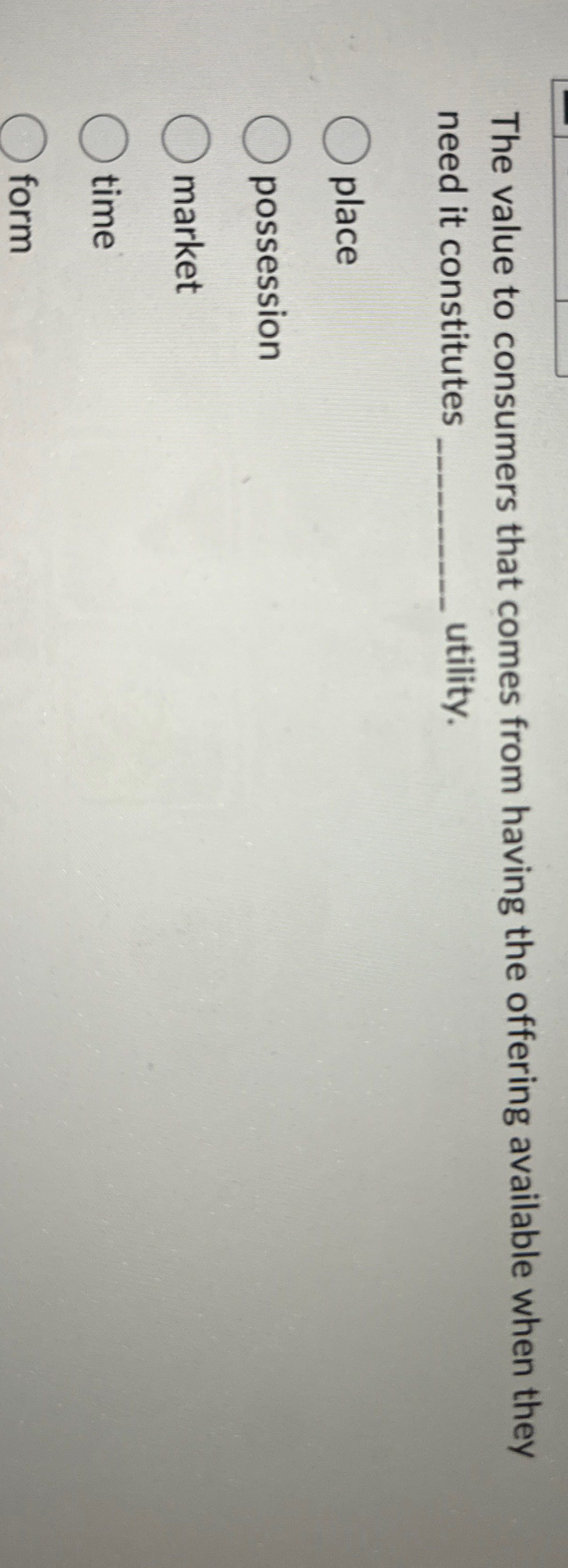  The value to consumers that comes from having the offering available