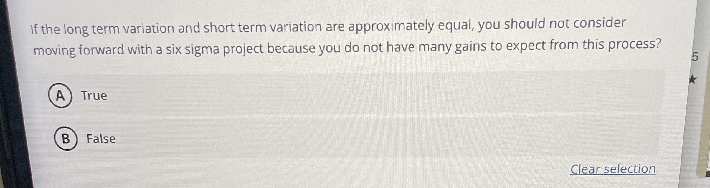  If the long term variation and short term variation are approximately