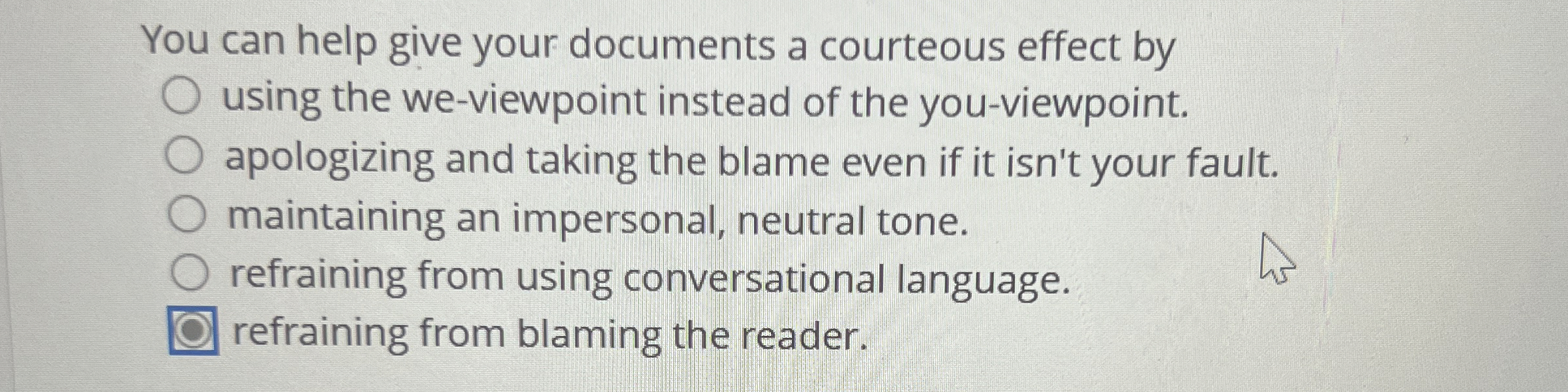  You can help give your documents a courteous effect by using