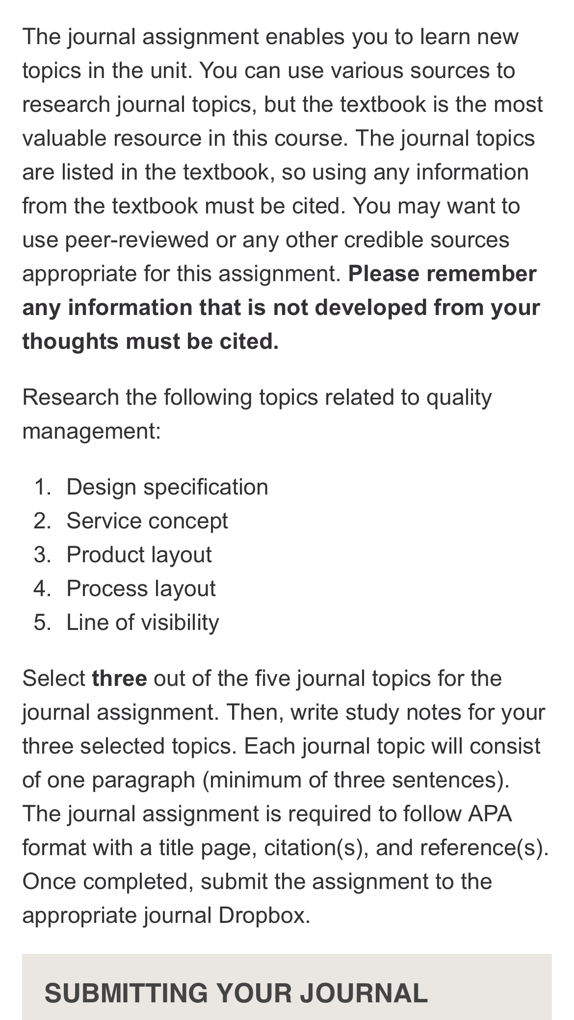  Plz include references!!!!!The journal assignment enables you to learn new topics