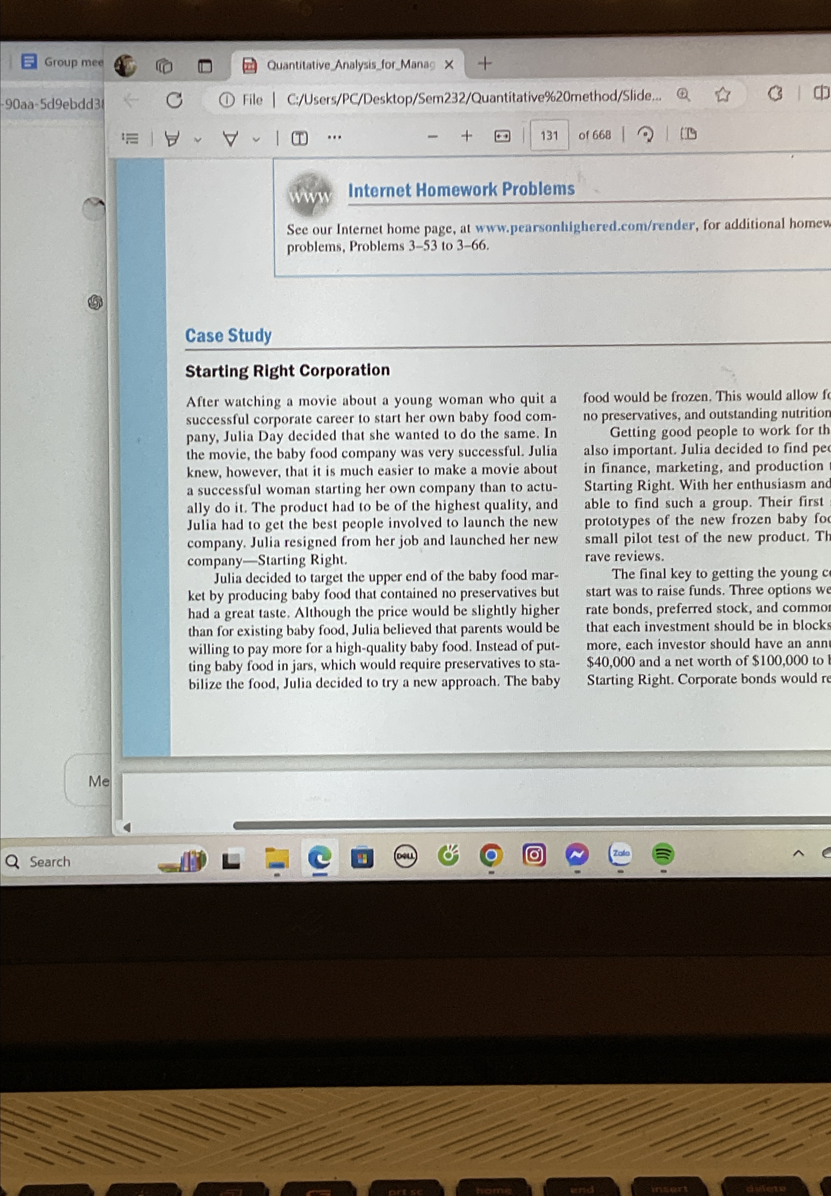  Quantitative_Analysis_for_Manag + Group mee -90 aa-5d9ebdd34 File C:Users/PC/Desktop/Sem232/Quantitative%20method/Slide... 131 of 668