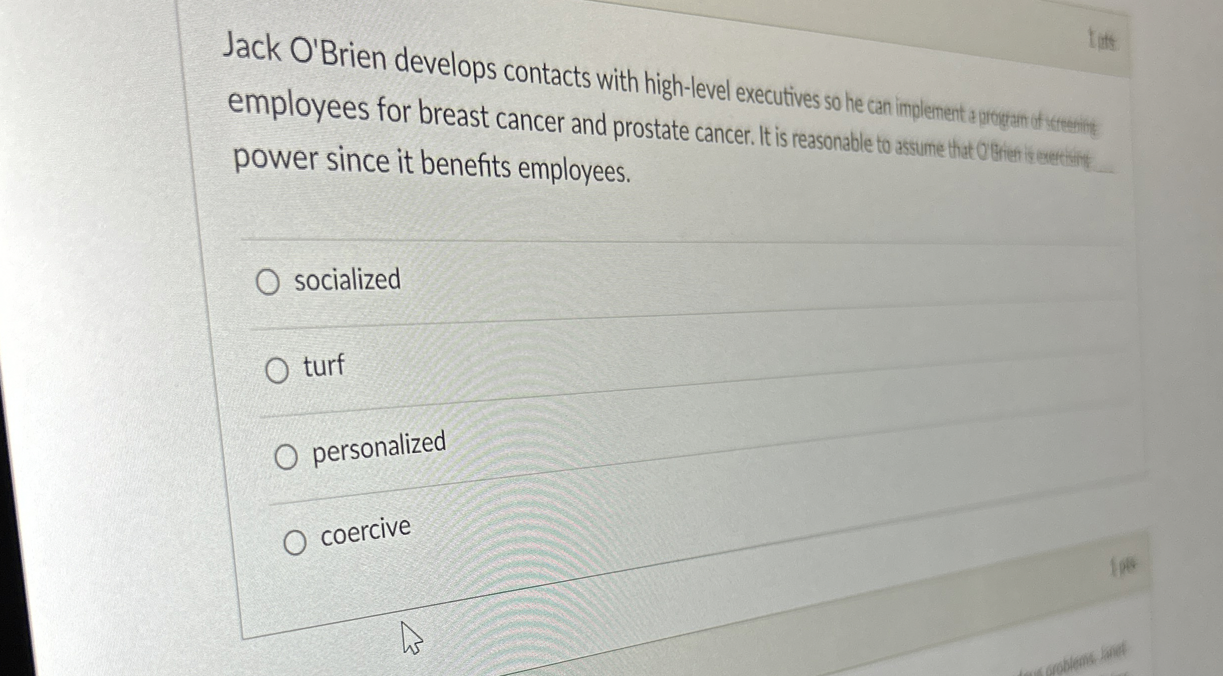  Jack O'Brien develops contacts with high-level executives so he can implenentrapreyend