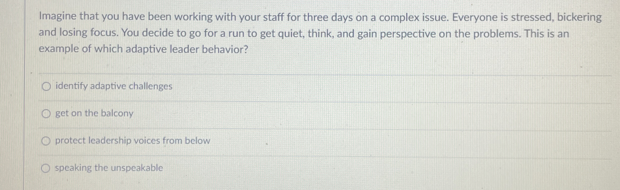  Imagine that you have been working with your staff for three