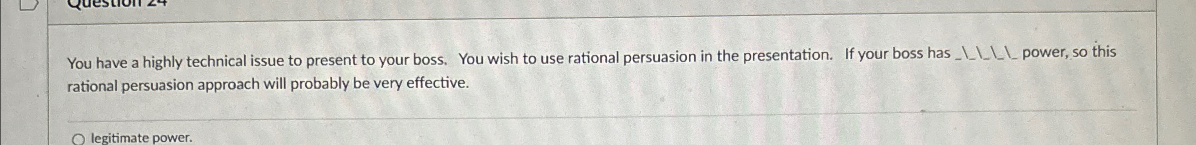  You have a highly technical issue to present to your boss.