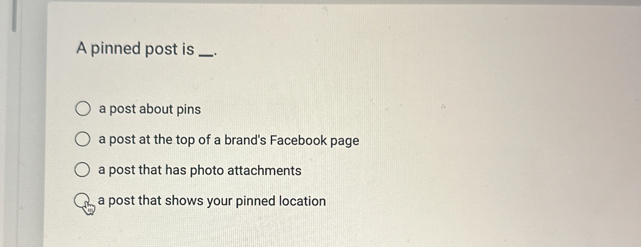  A pinned post is q, a post about pins a post