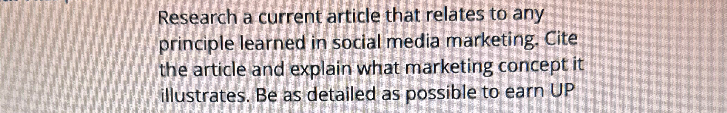  Research a current article that relates to any principle learned in