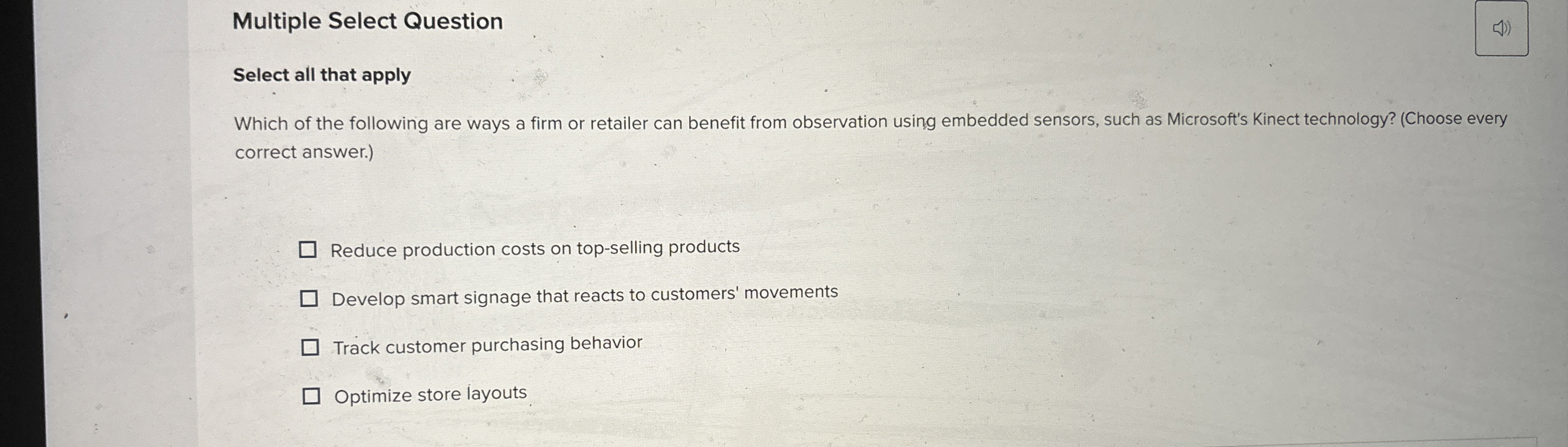  Multiple Select Question Select all that apply Which of the following