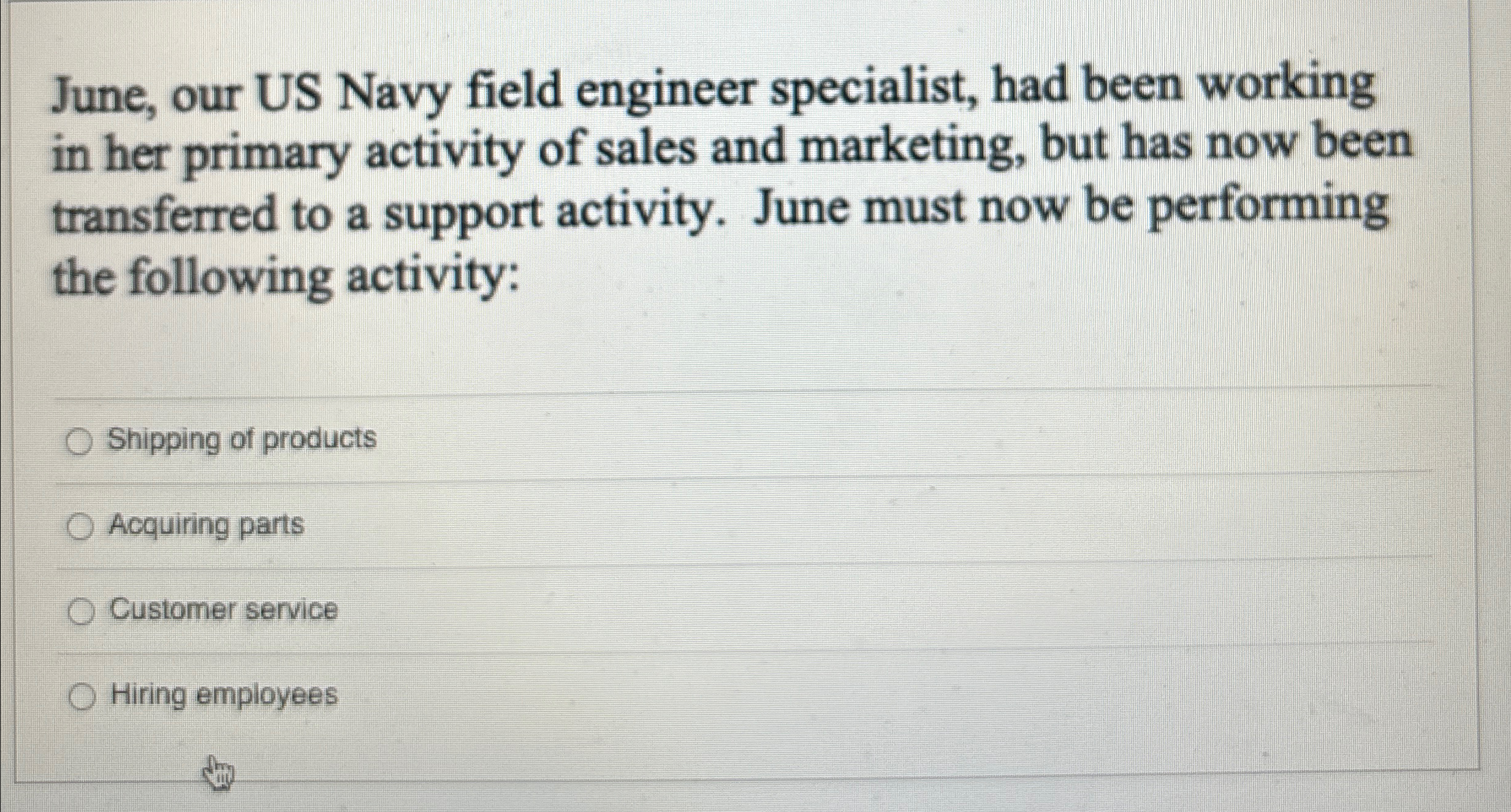  June, our US Navy field engineer specialist, had been working in