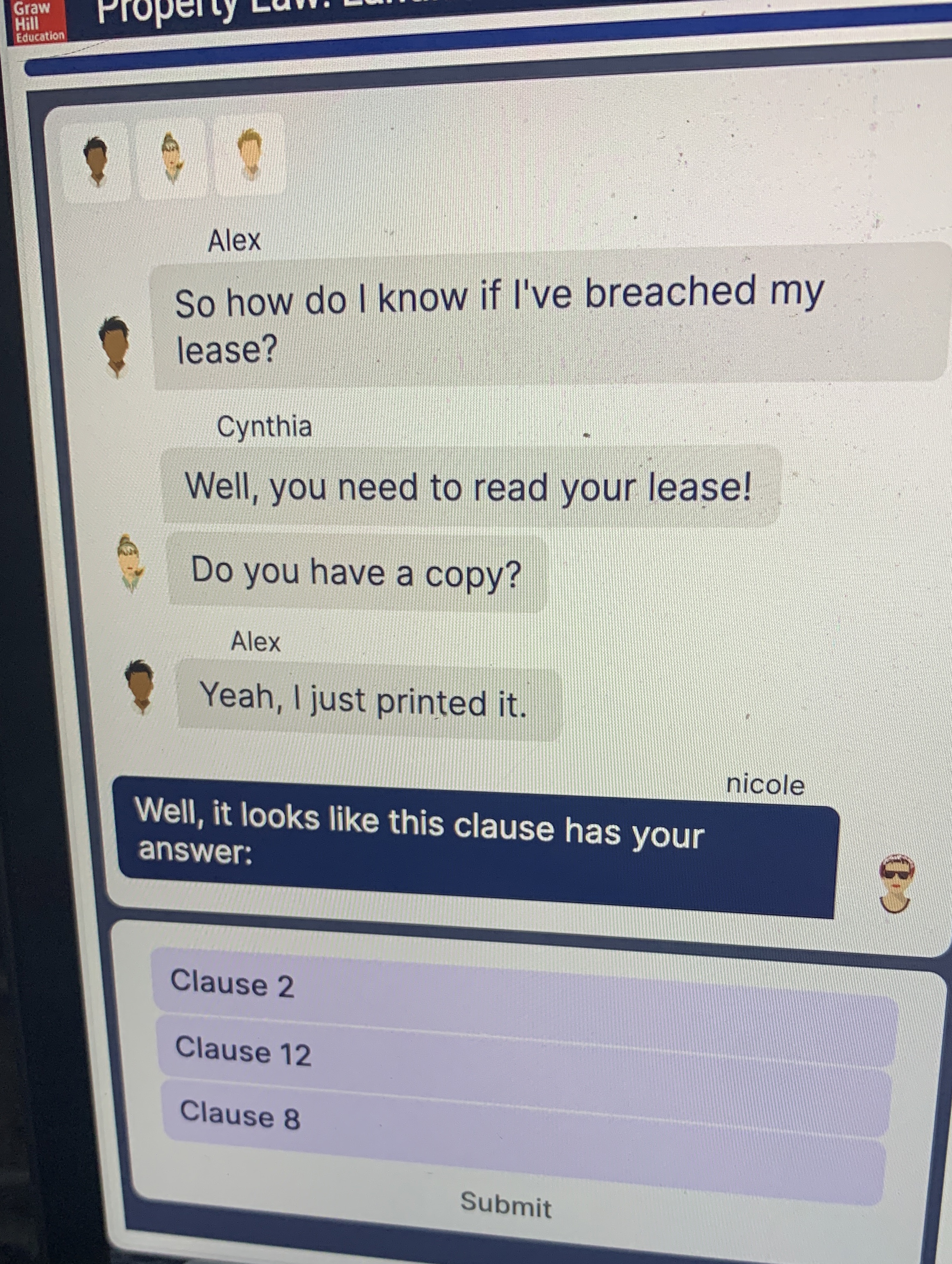  Graw \table[[Hill],[Eccucation]] Alex So how do I know if I've breached