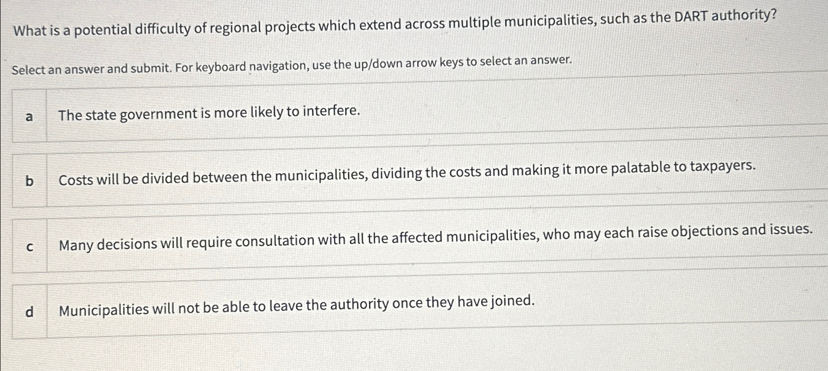  What is a potential difficulty of regional projects which extend across