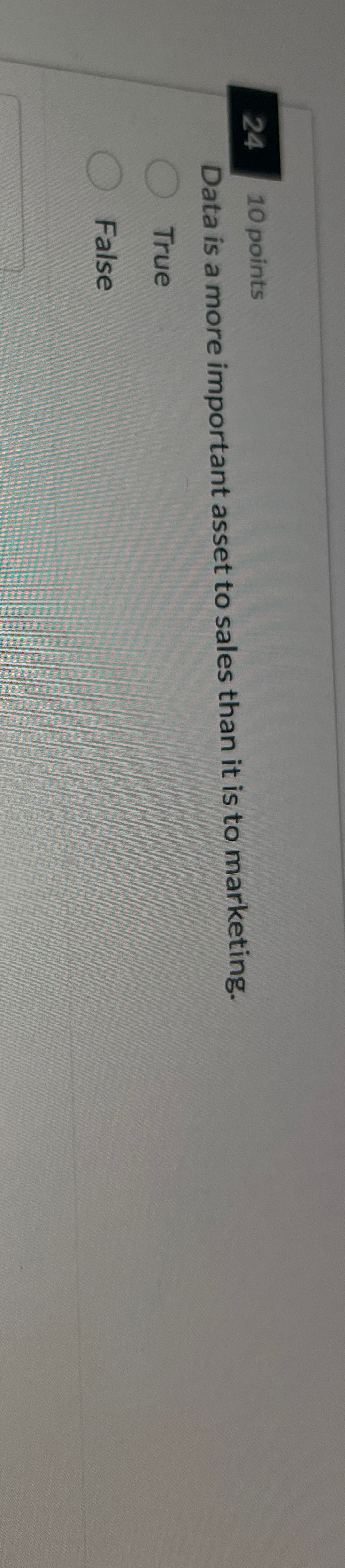  2410 points Data is a more important asset to sales than
