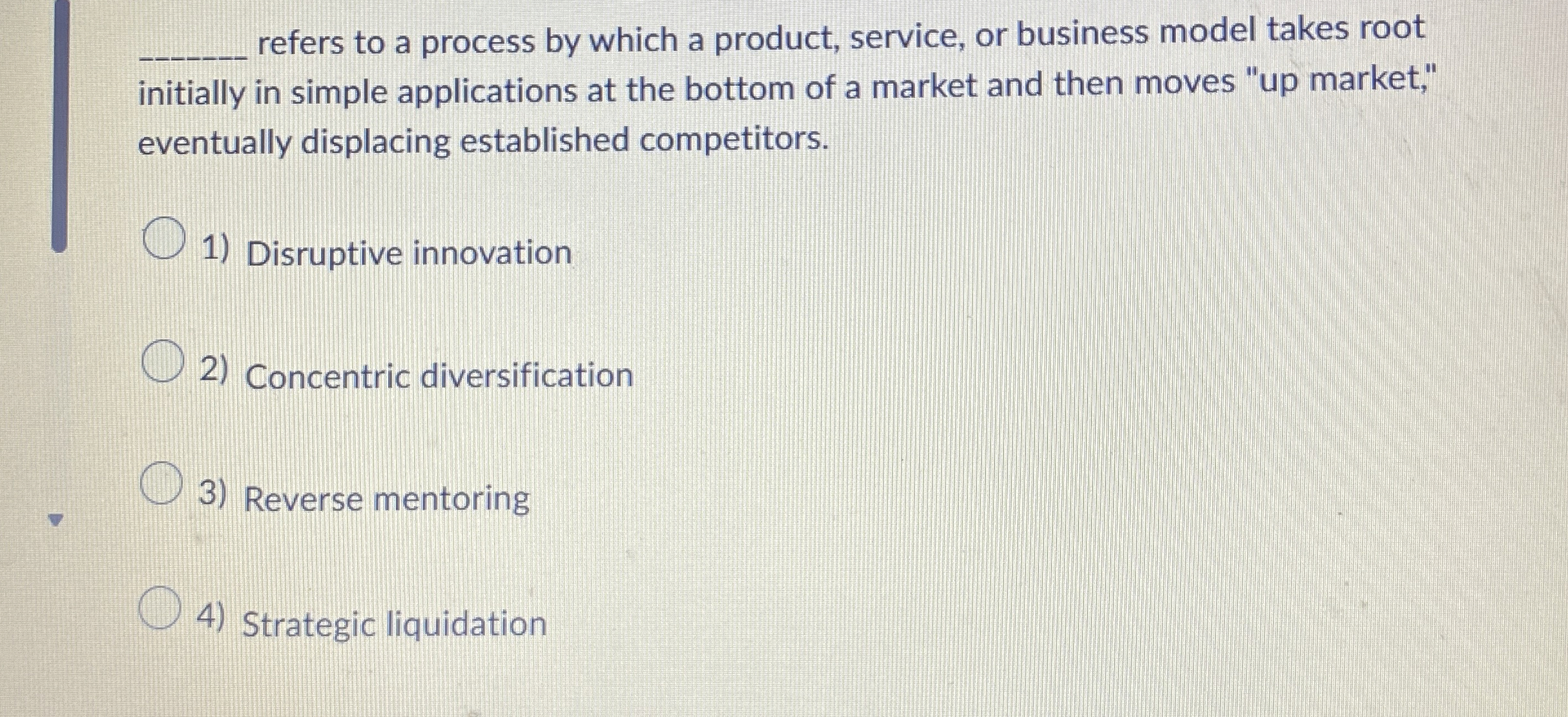  q, refers to a process by which a product, service, or