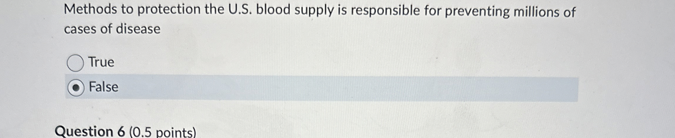  Methods to protection the U.S. blood supply is responsible for preventing