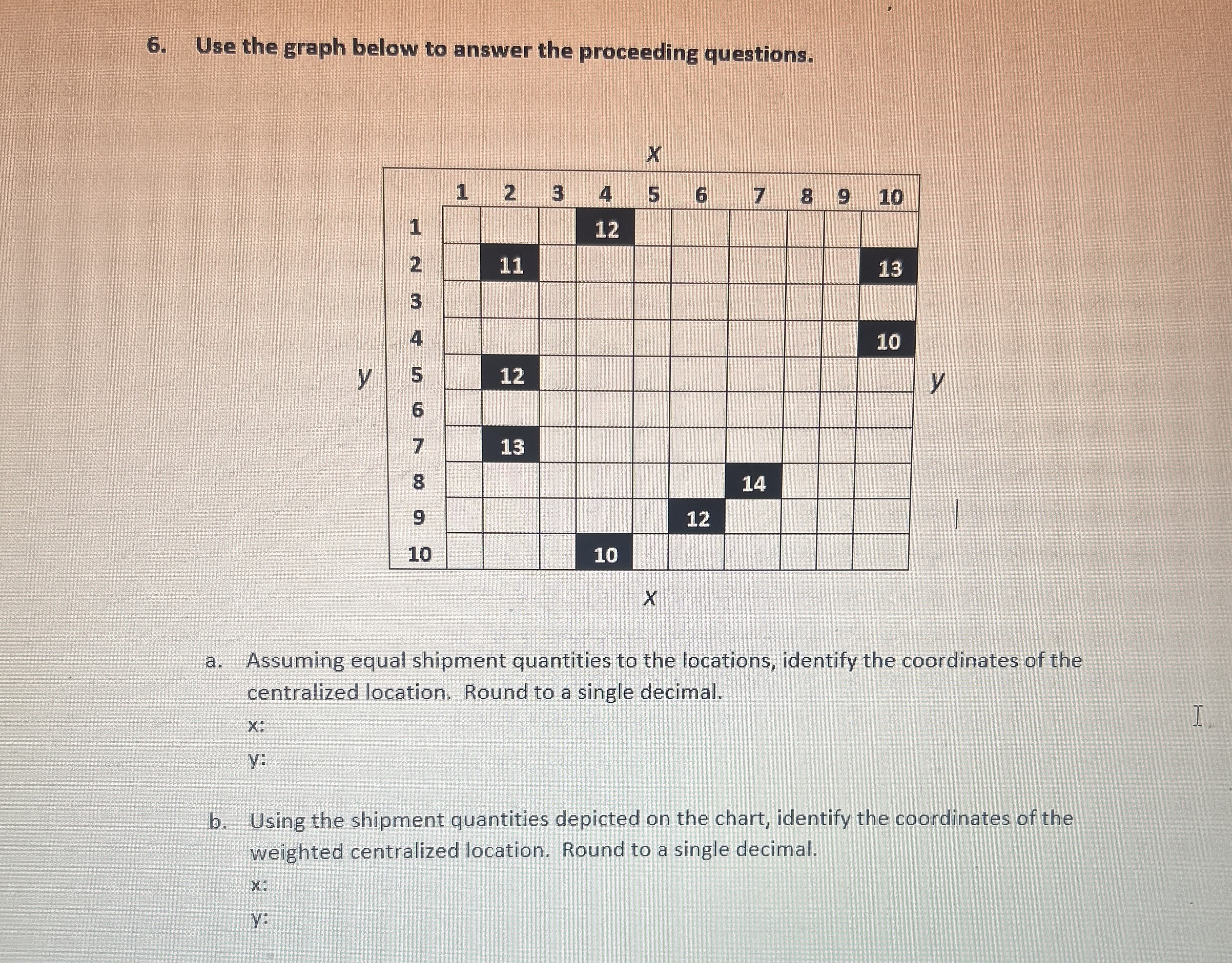  Use the graph below to answer the proceeding questions. a. Assuming