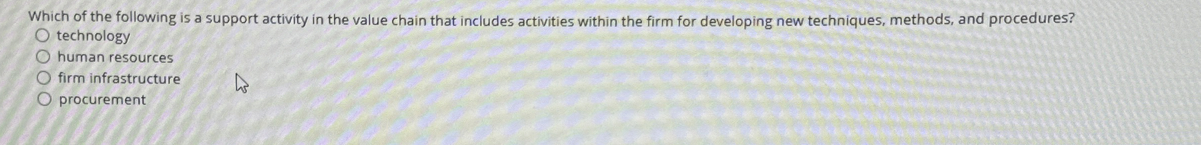 QUESTION 20 The difference between the value an activity generates and