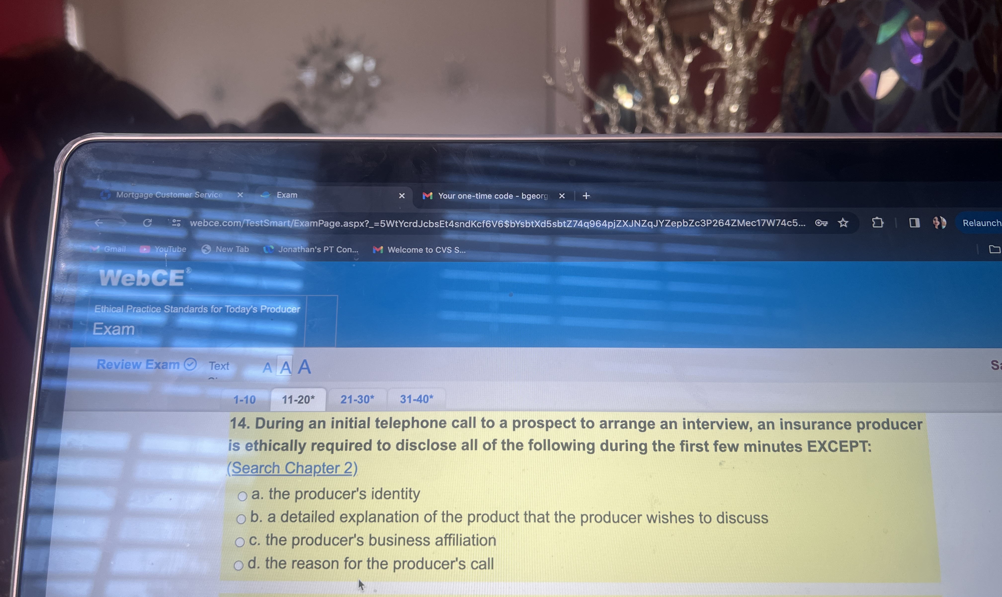  Mortgage Customer Service Exam Your one-time code - bgeorg webce.com/TestSmart/ExamPage.aspx?_=5WtYcrdJcbsEt4sndKcf6V6$bYsbtXd5sbtZ74q964pjZXJNZqJYZepbZc3P264ZMec17W74c5... New