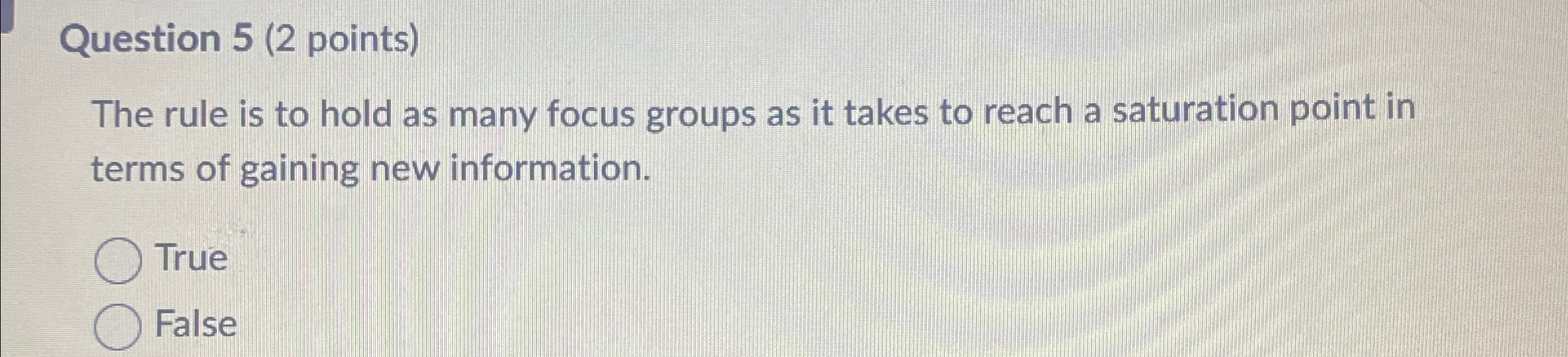  Question 5(2 points) The rule is to hold as many focus