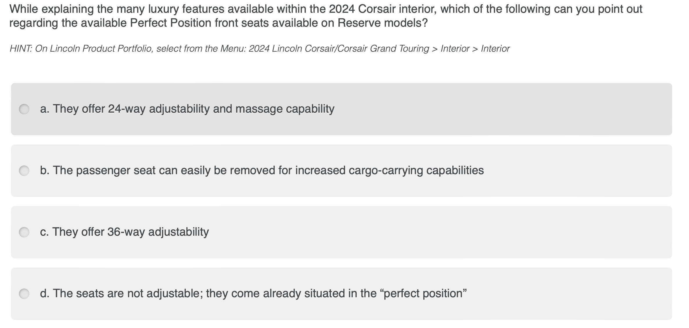  While explaining the many luxury features available within the 2024 Corsair