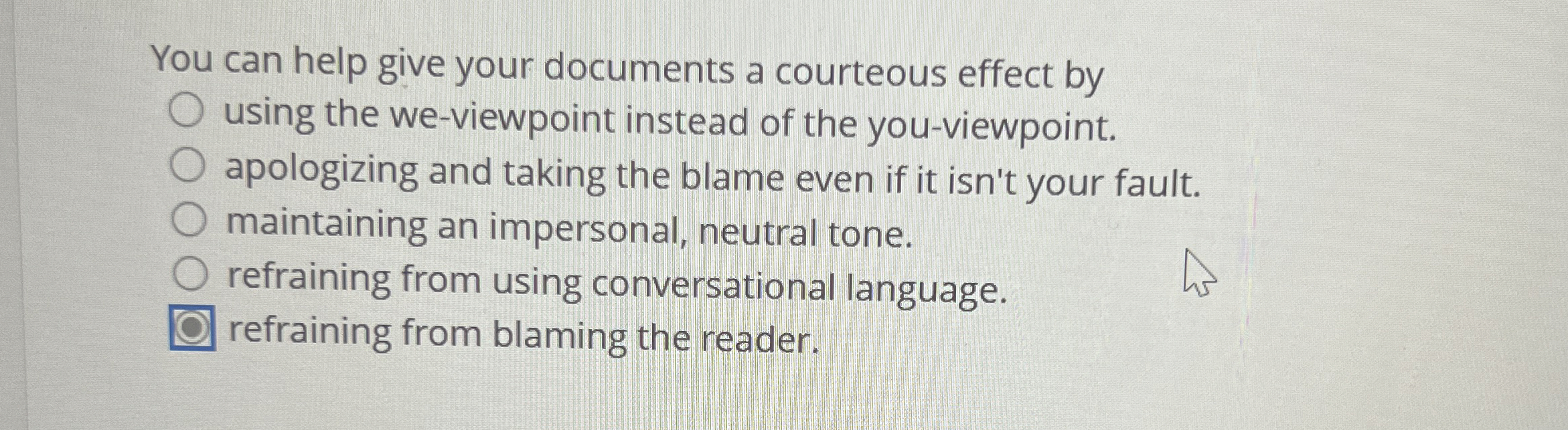  You can help give your documents a courteous effect by using