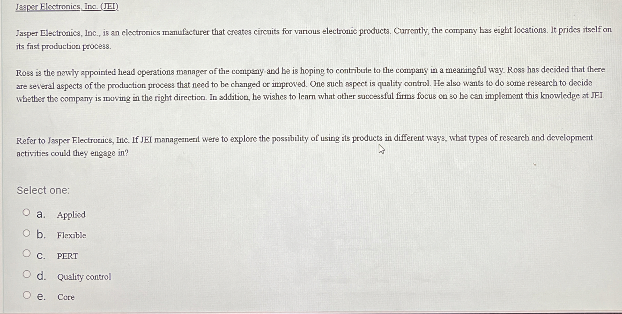  Jasper Electronics, Inc. (JEI). Jasper Electronics, Inc., is an electronics manufacturer