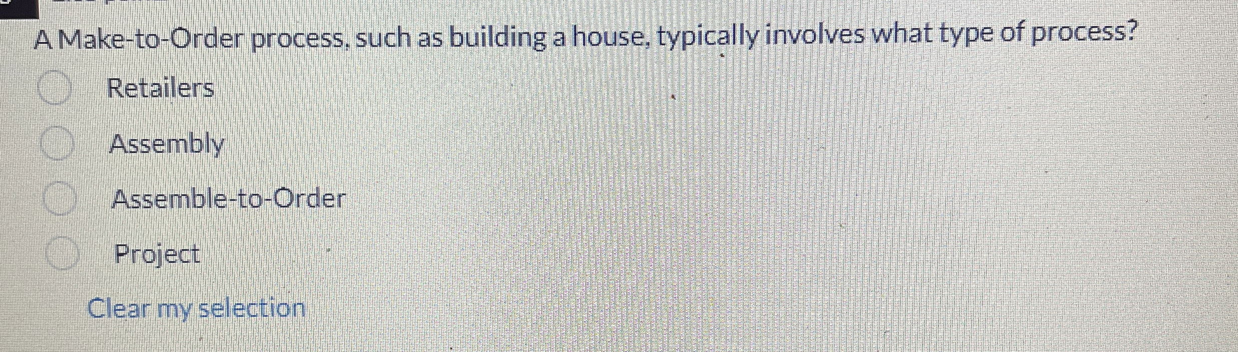  A Make-to-Order process, such as building a house, typically involves what