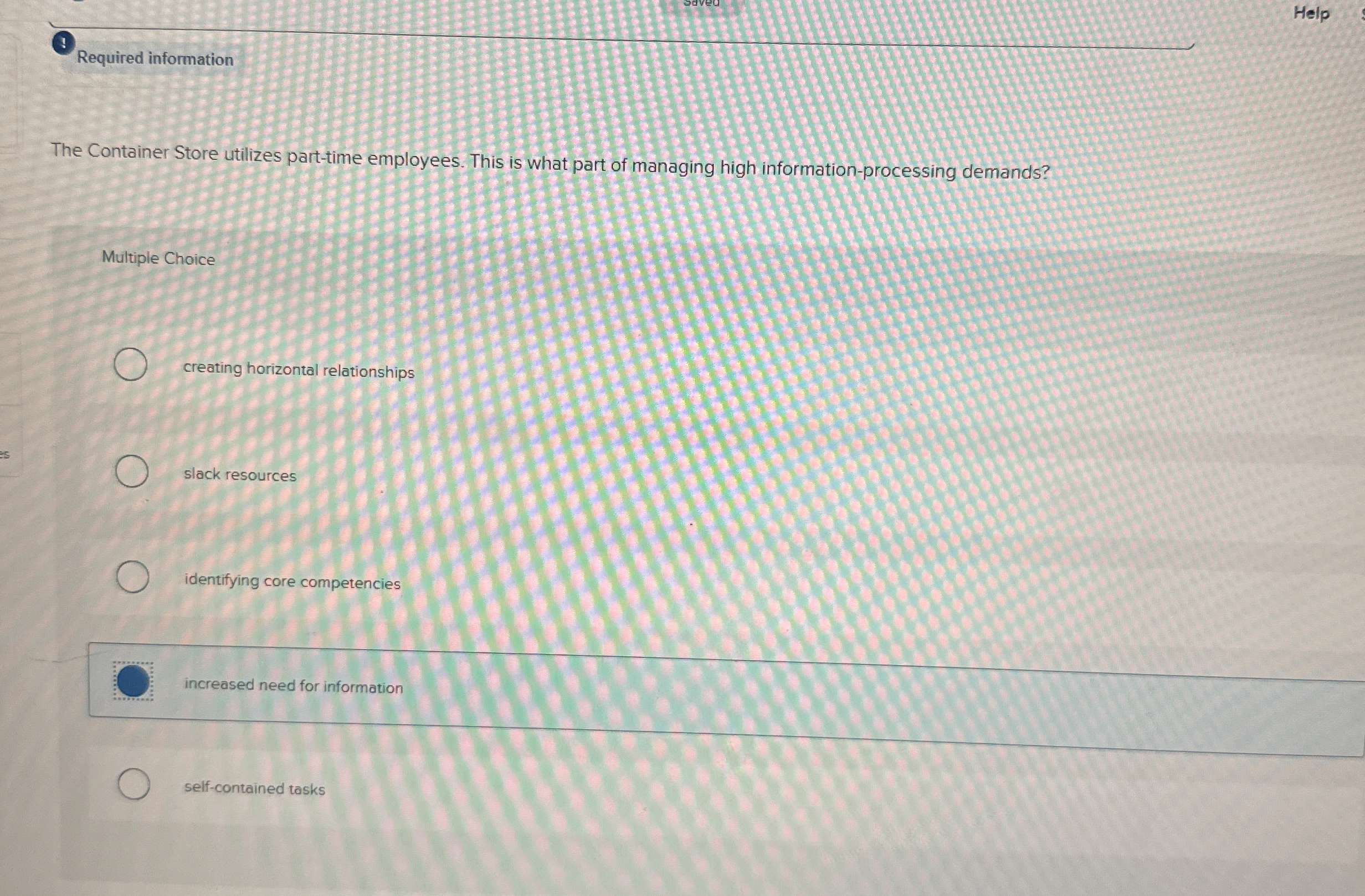  3 Required information The Container Store utilizes part-time employees. This is