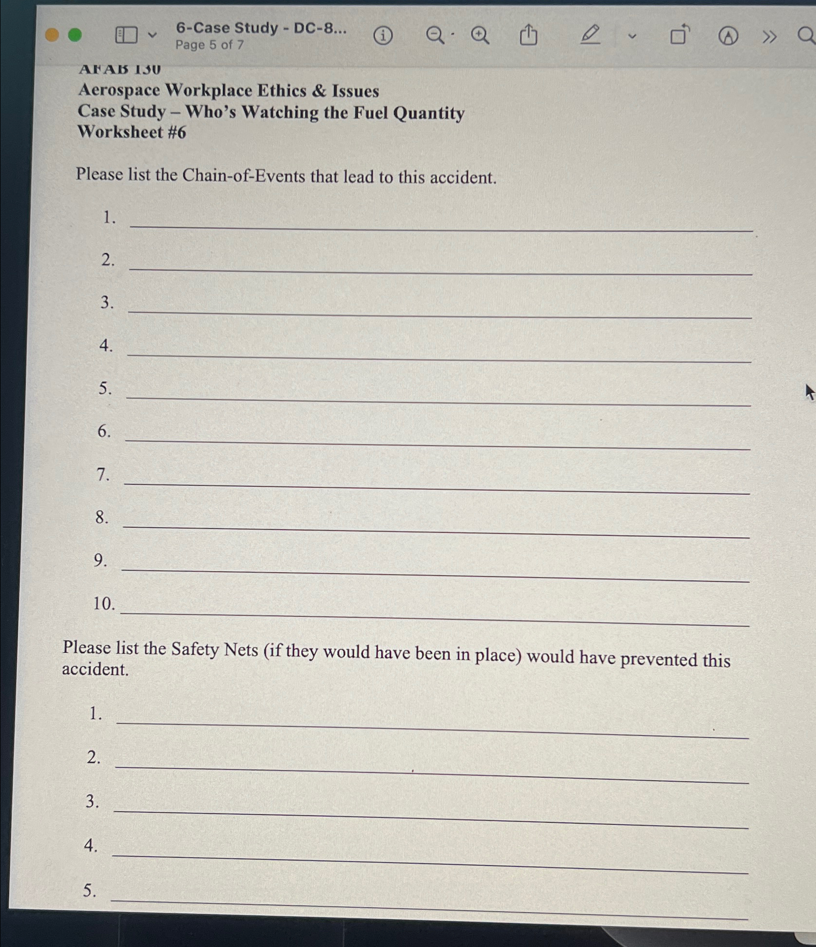  6-Case Study - DC-8... Page 5 of 7 ANAL ISV Aerospace