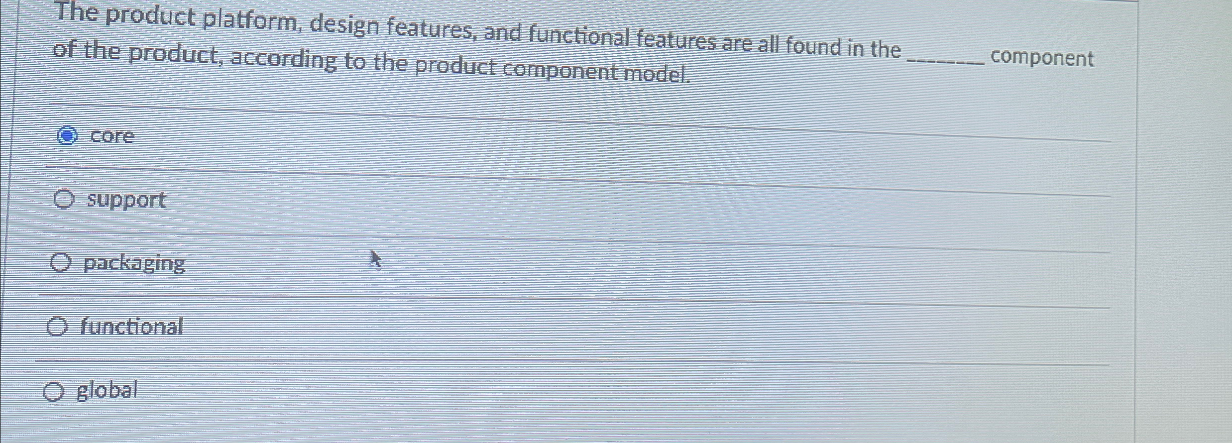  The product platform, design features, and functional features are all found