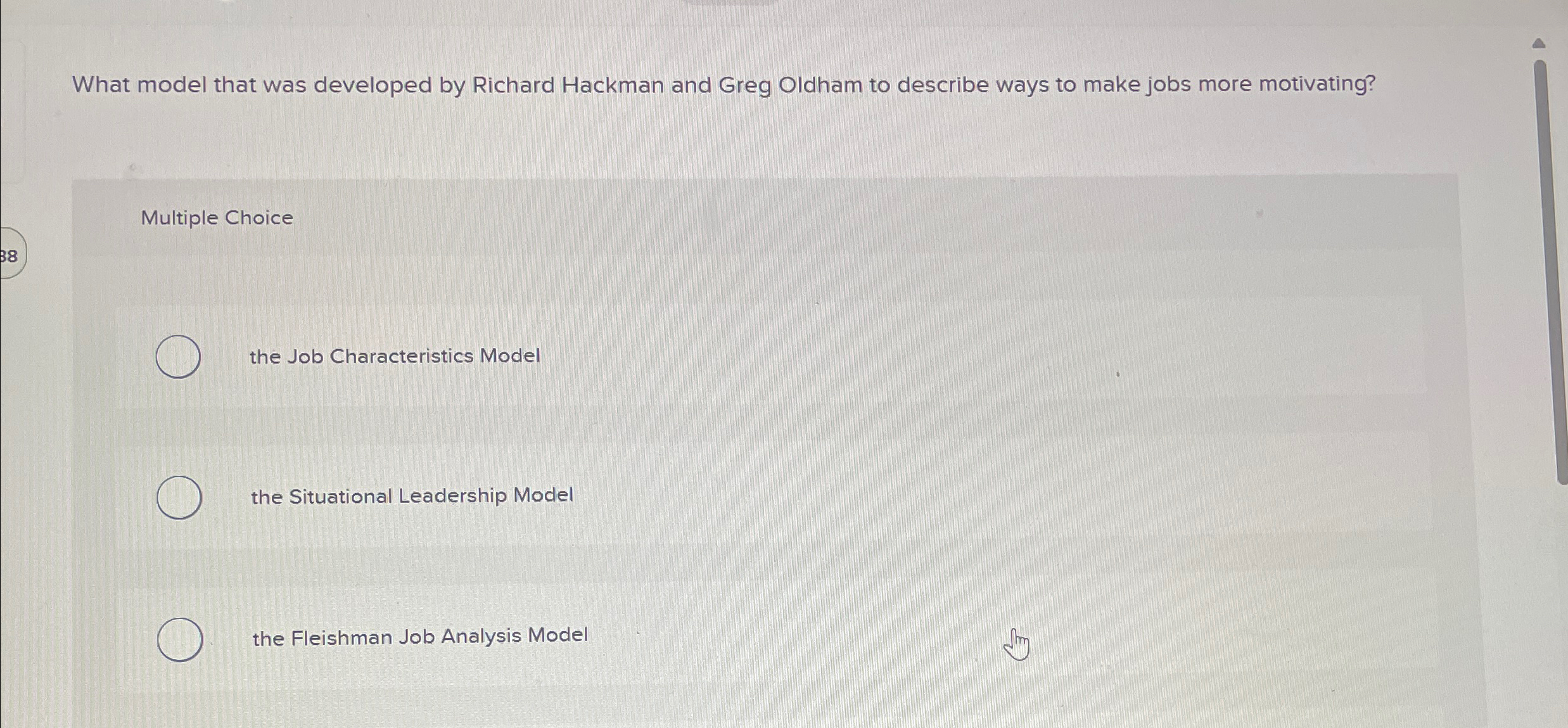  What model that was developed by Richard Hackman and Greg Oldham