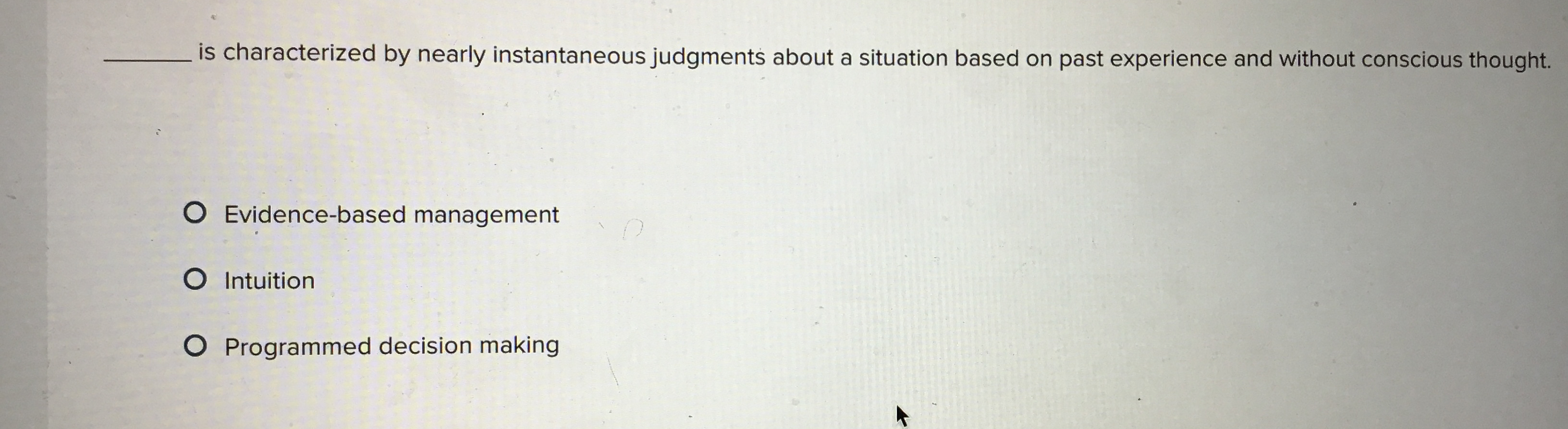  is characterized by nearly instantaneous judgments about a situation based on