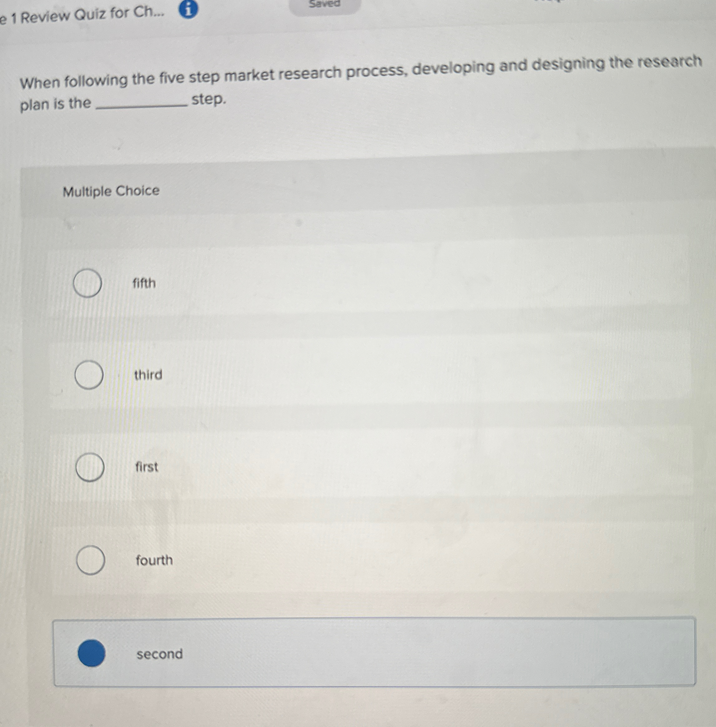  e 1 Review Quiz for Ch... (i) When following the five