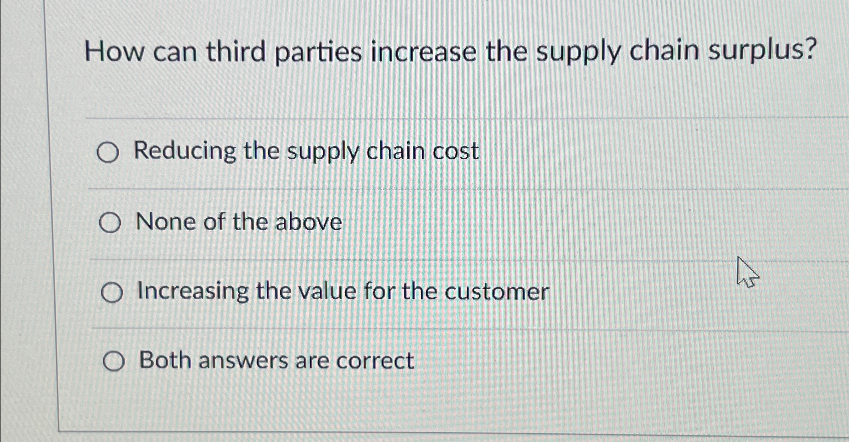  How can third parties increase the supply chain surplus? Reducing the