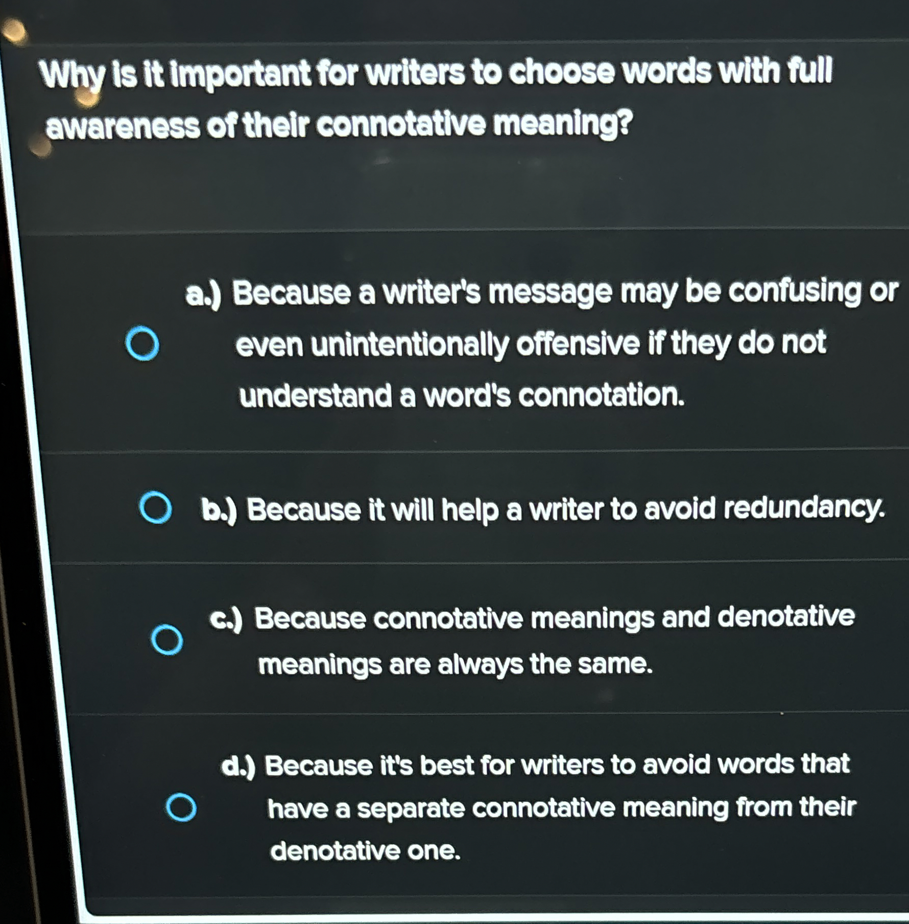  Why is it important for witters to choose words with full