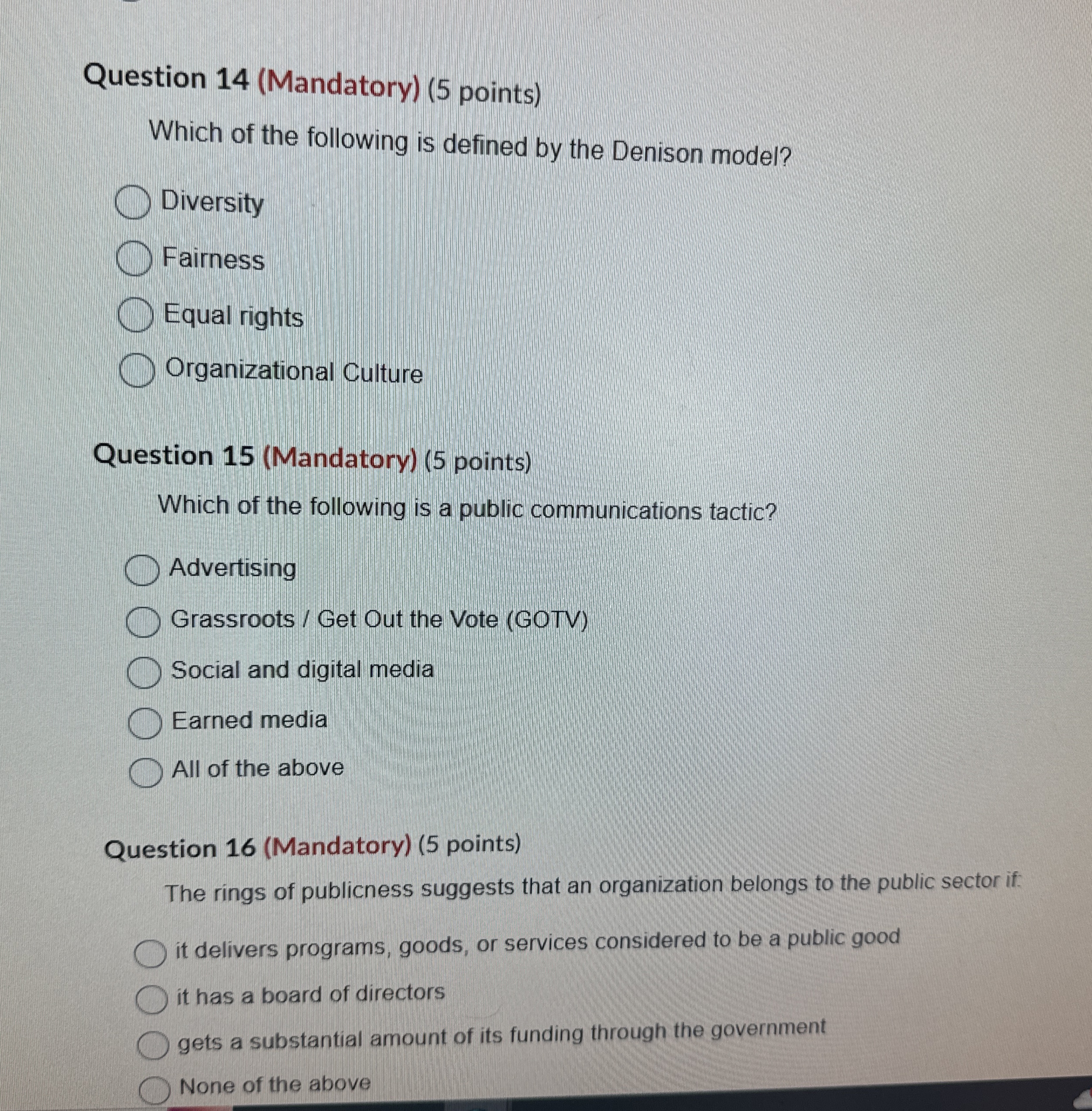 Question 14(Mandatory)(5 points) Which of the following is defined by the