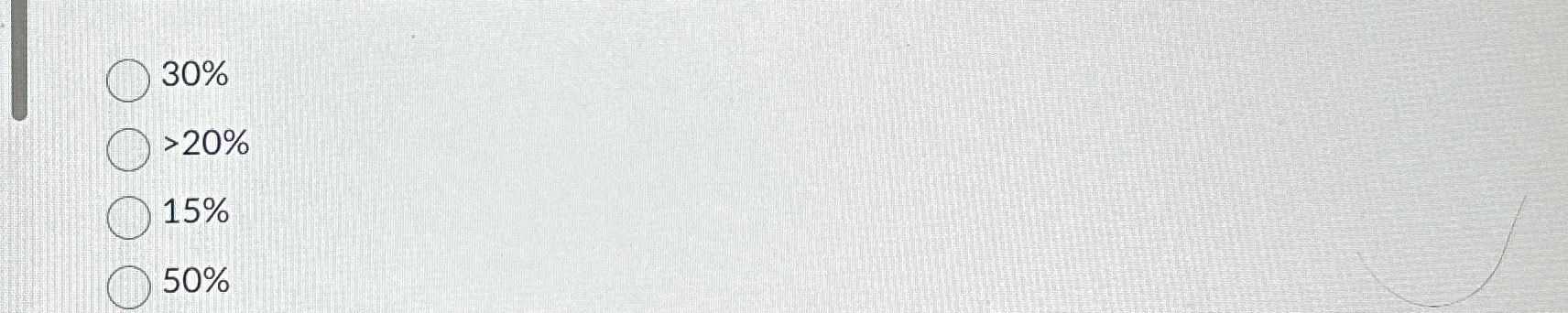  30% >20% 15% 50% 